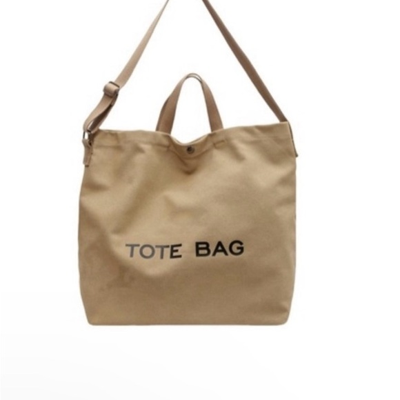 NWT Minimalist Large Capacity Canvas Shoulder Tote Bag - Picture 4 of 5